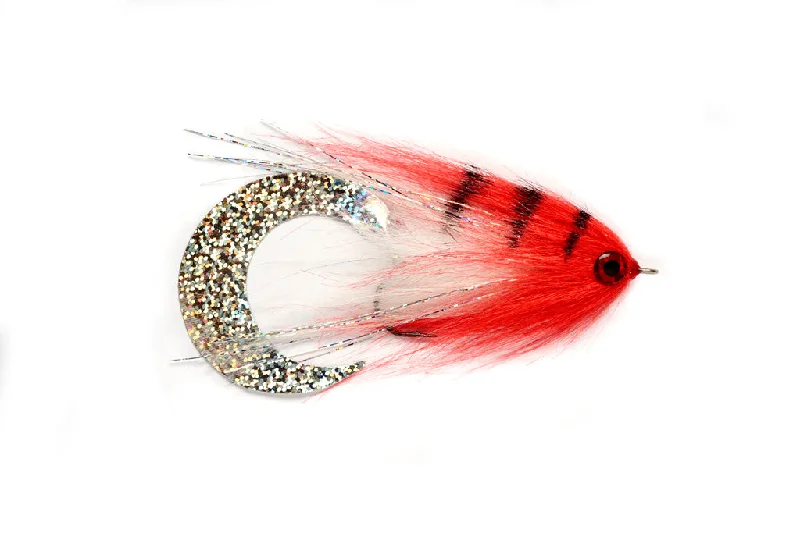 Fishing line knot tying kit-PAOLO'S WIGGLE TAIL WHITE & RED