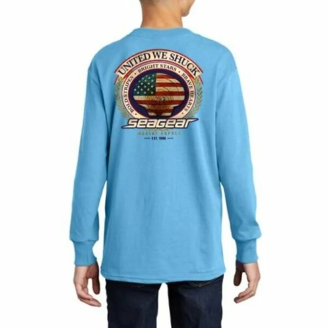 Fishing pliers with line cutter-Sea Gear - Kids United We Shuck Long Sleeve