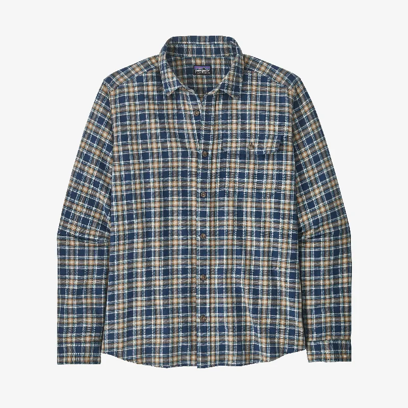 Fishing bait threading aid-Men's Long-Sleeved Cotton in Conversion Lightweight Fjord Flannel Shirt