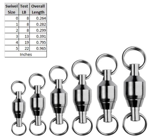 Fishing hook detaching device-Spro Ball Bearing Swivel W/ 2 Split Rings