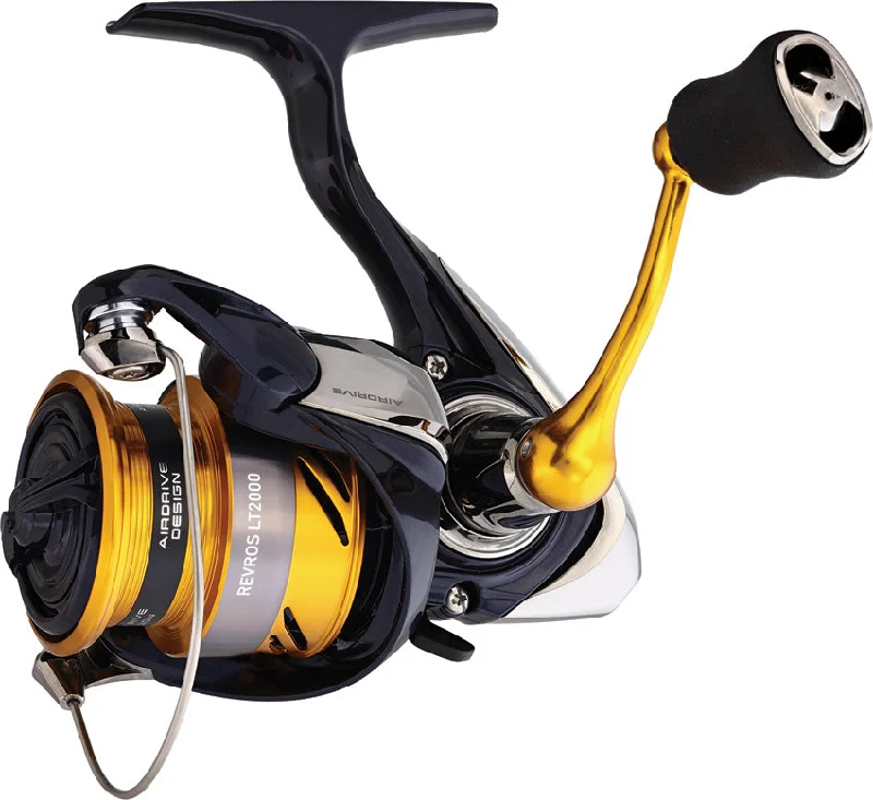 Fishing rod travel rack-Daiwa Revros LT Black & Yellow Spinning Fishing Reel 2000 REVRLT2000