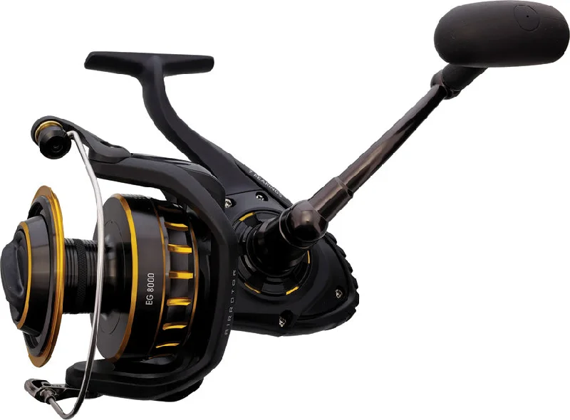 Fishing bait rolling kit-Daiwa BG 8000 Black & Yellow 53.3" Spinning Fishing Reel BG8000