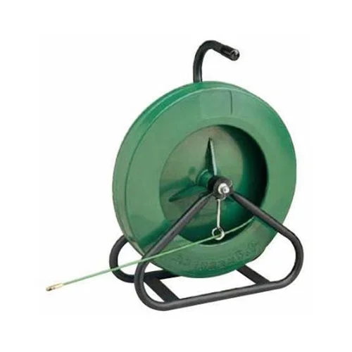 Fishing hook sharpening file-Greenlee 542-150 150' x 3/16" Fiberglass Fish Tape in Reel Stand