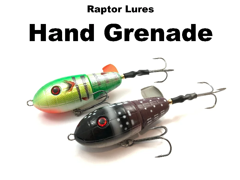 Fishing tackle transport rack-Raptor Lures Hand Grenade