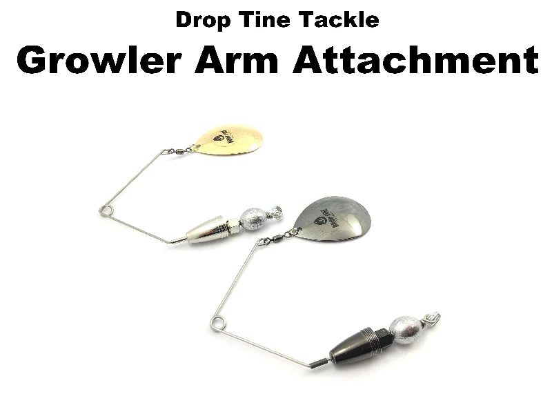 Fishing reel cleaning device-Drop Tine Tackle Growler Arm Attachment