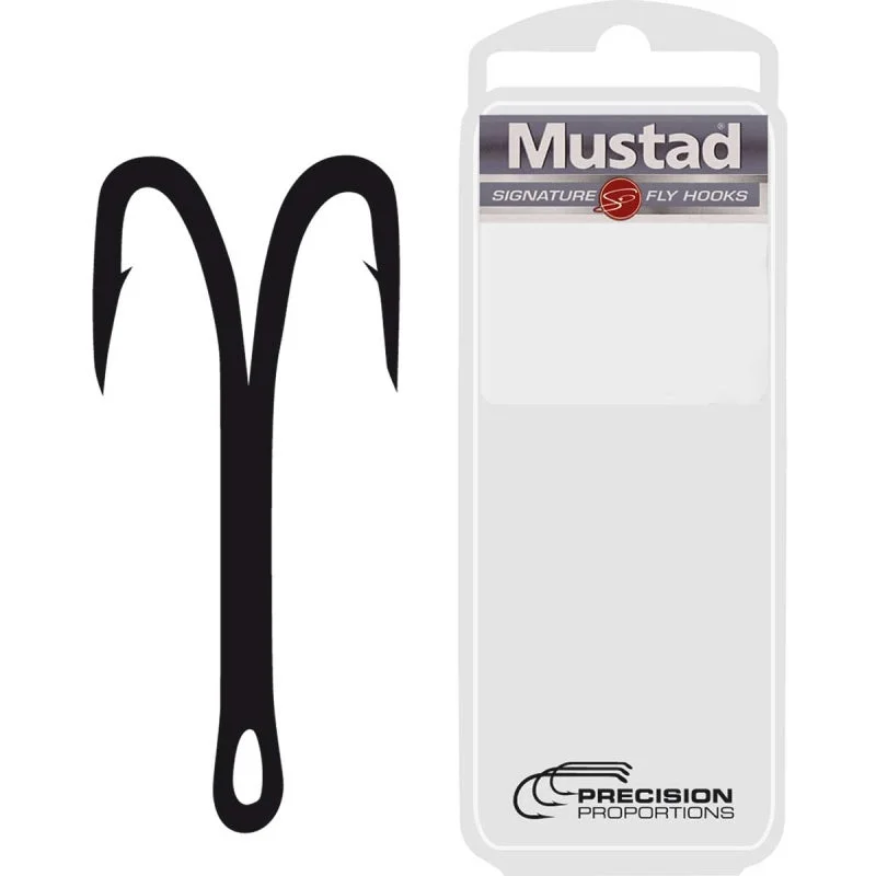 Fishing line knot tool-Mustad DL71UBLN Double Salmon Hook