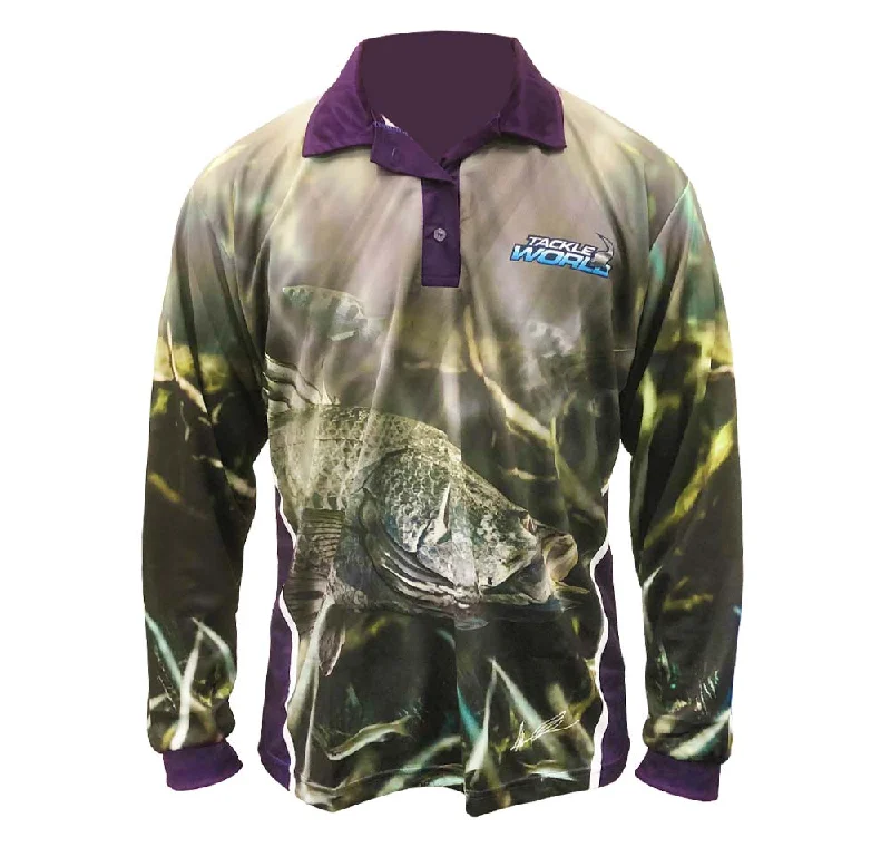 Fishing bait threading device-Tackle World Angler Series Barra Womens Fishing Shirt