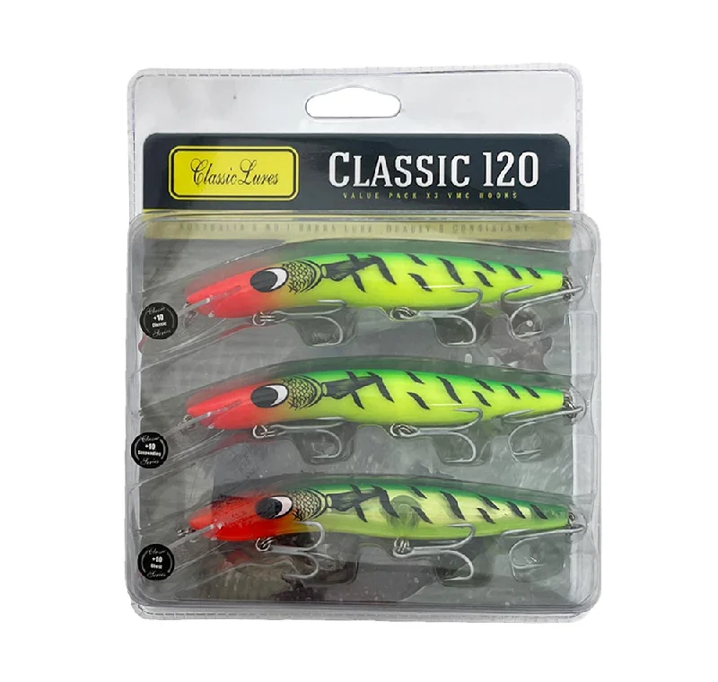 Fishing line cleaner device-Classic Lures Classic 120 +10 Barra Lure 3 Pack