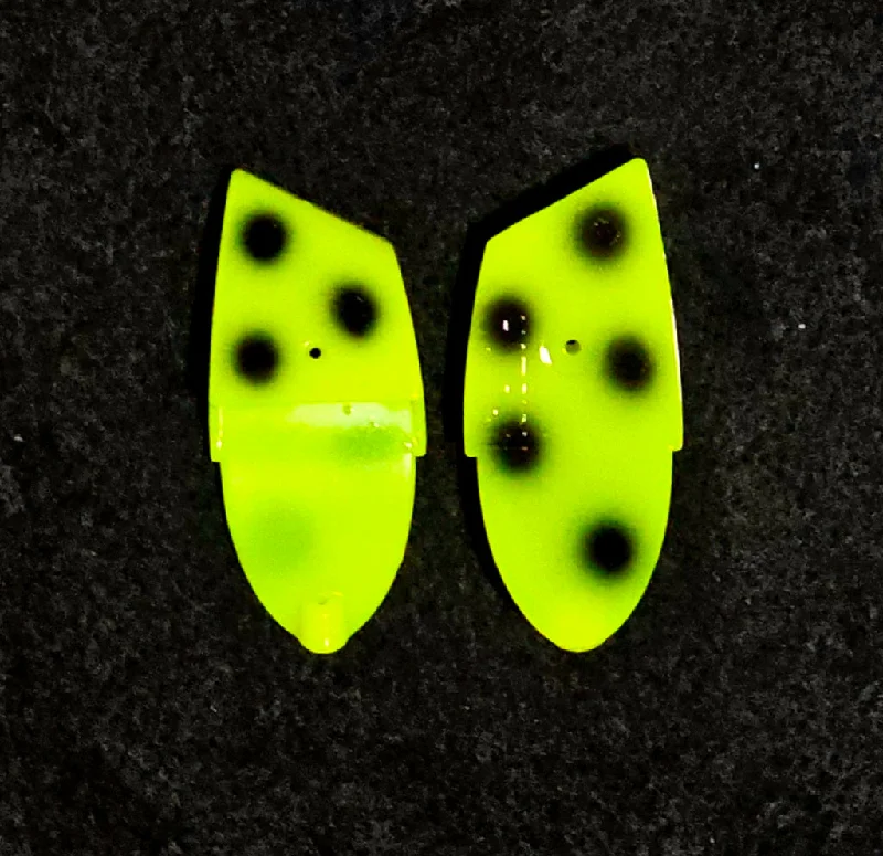 Fishing hook file-" Chartreuse Black Spot " - 2 pack