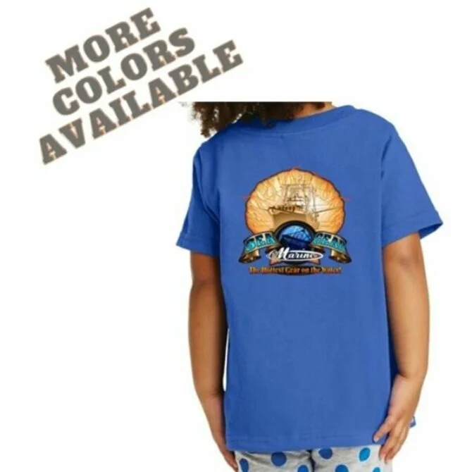 Fishing rod protector sleeve-Sea Gear - Kids Flaming Scallop Short Sleeve