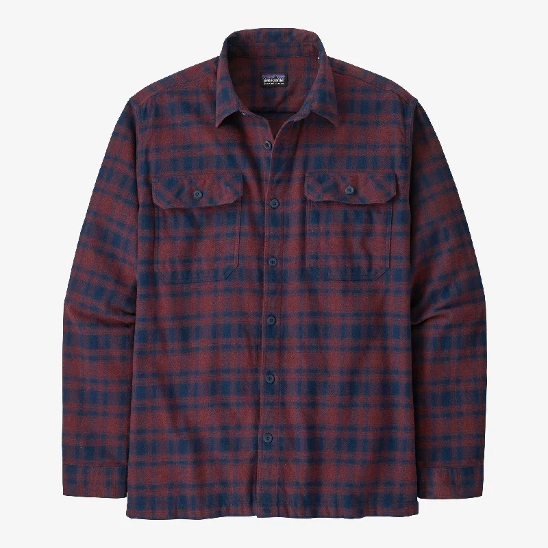 Fishing rod blank repair-Men's Long-Sleeved Organic Cotton Midweight Fjord Flannel Shirt