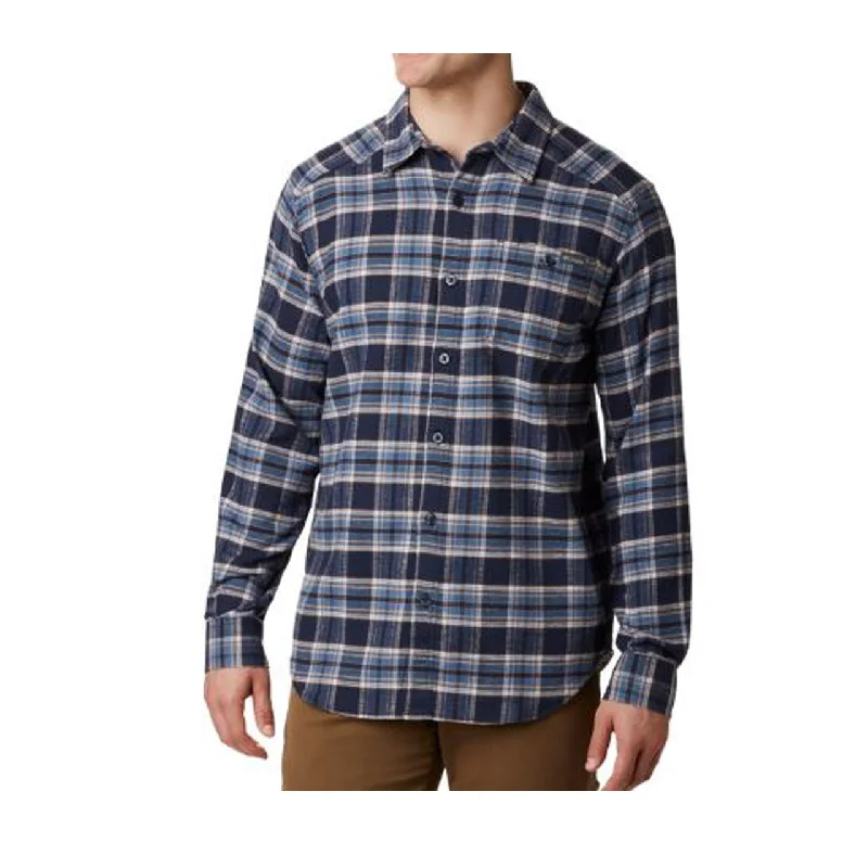 Fishing hook sharpening stick-Men's Cornell Woods Flannel Long Sleeve Shirt