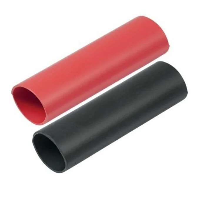 Fishing bait prep tool-Ancor - Heavy Wall Heat Shrink Tubing - 3/4" x 3" - 2-Pack - Black/Red