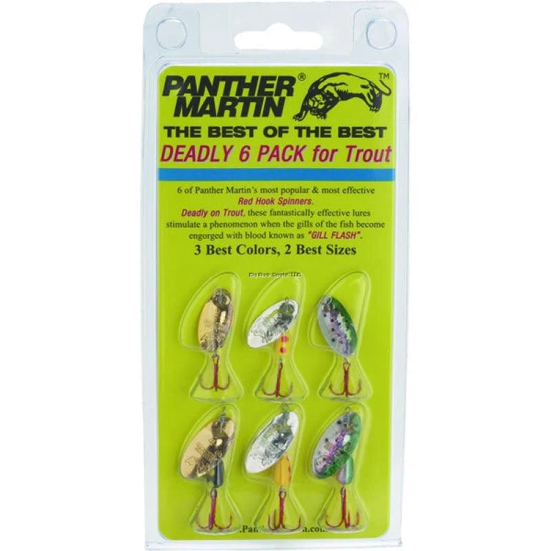 Fishing rod travel bag-Panther Martin Deadly 6-Pack Spinner Kit