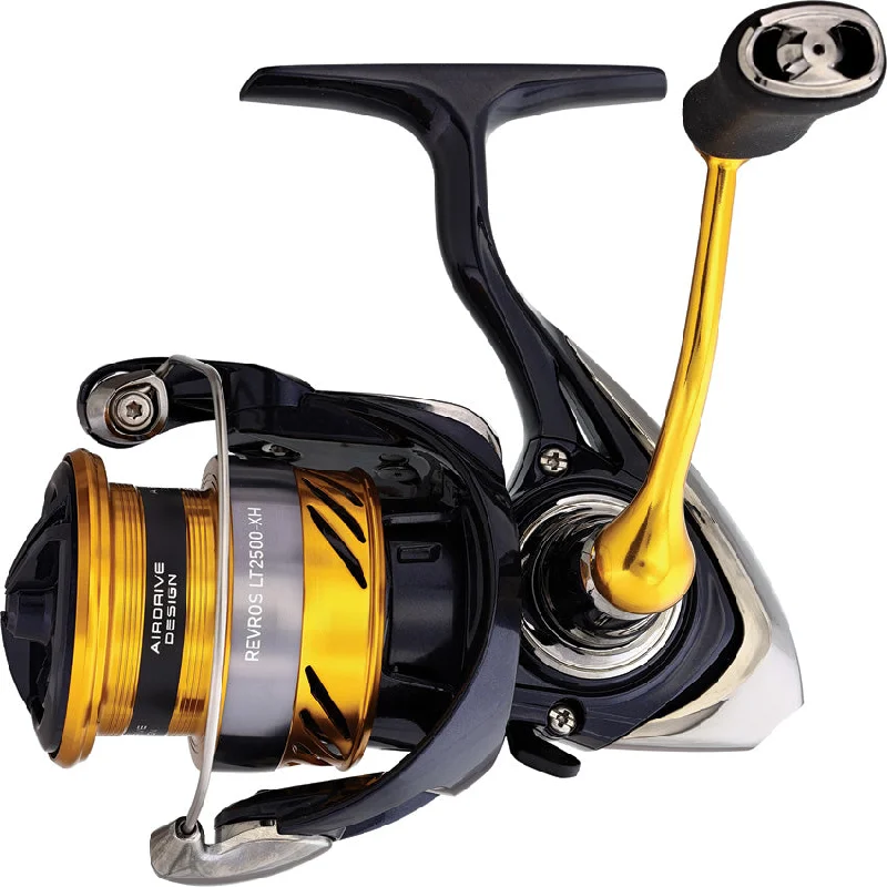 Fishing tackle storage tower-Daiwa Revros LT Black & Yellow Spinning Fishing Reel 2500 REVRLT2500XH