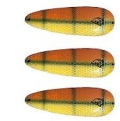 Fishing line spooler portable-Three Eppinger Seadevle IMP Orange/Green Perch Spoon Lure 1 oz  3 1/4" 62-33