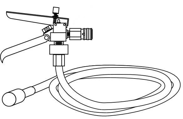 Fishing rod base-Gardner Bender 1105A Operating Valve Assy W/ 12' Hose