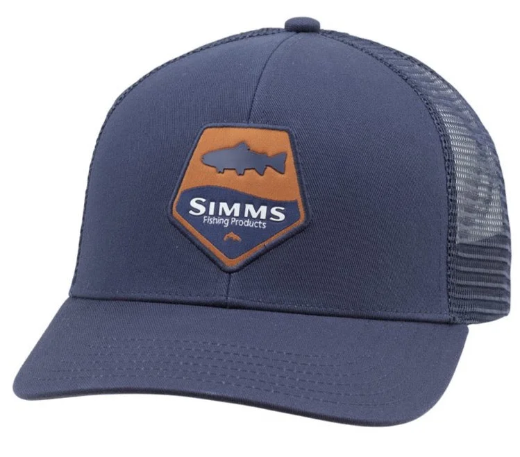 Fishing hook release kit-Simms Trout Patch Trucker Admiral Blue