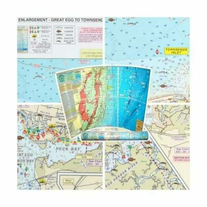 Fishing rod ferrule-Home Port Chart - #24 Back Bays Enlargement GE to Townsends Inlet