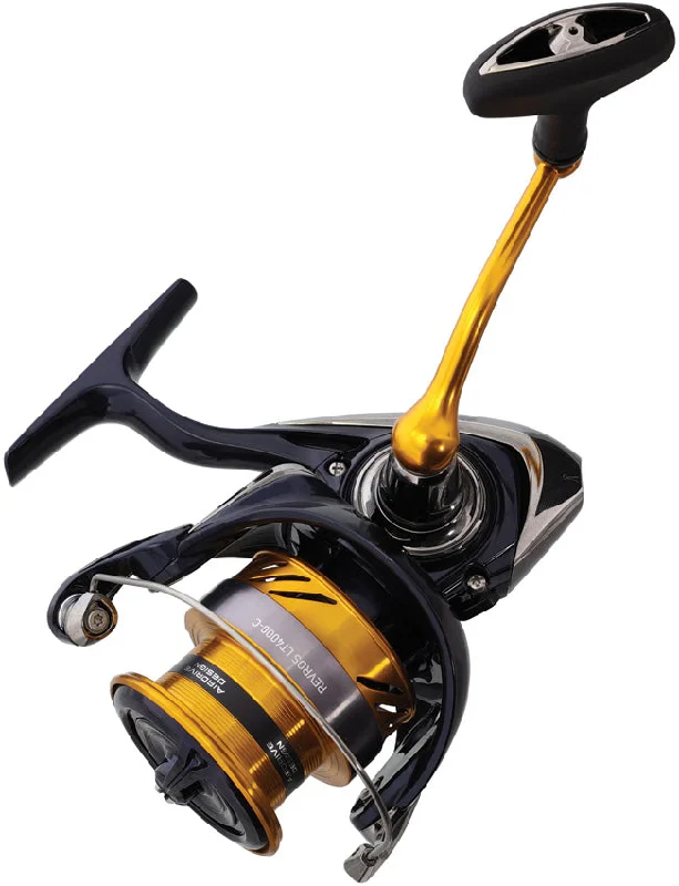 Fishing line depth tool-Daiwa Revros LT Black & Yellow Spinning Fishing Reel REVRLT4000