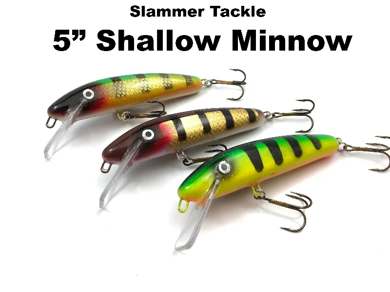 Fishing reel travel pouch-Slammer Tackle 5" Shallow Minnow