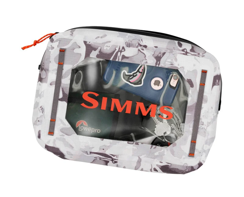 Fishing bait threading accessory-Simms Dry Creek Gear Pouch - 4L Cloud Camo Grey