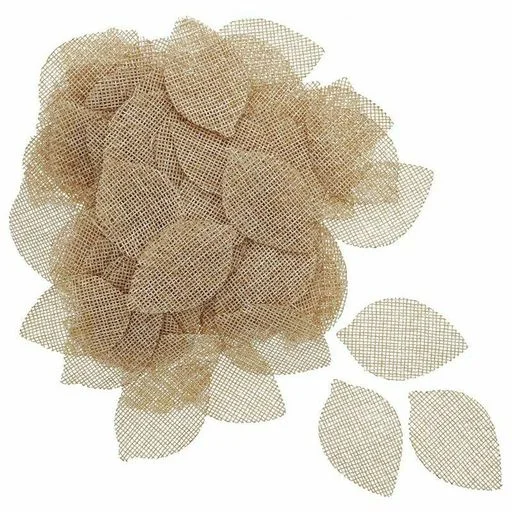 Fishing tackle shelf-Jute Burlap Leaf Craft Shapes (120 Count) for Embellishment DIY Crafts Light Tan