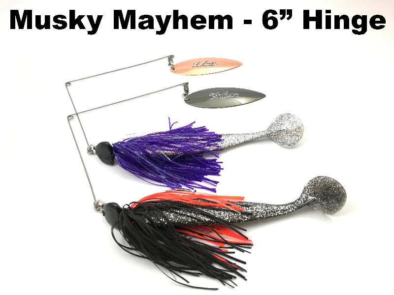 Fishing line tension gauge-Musky Mayhem 6" Hinge