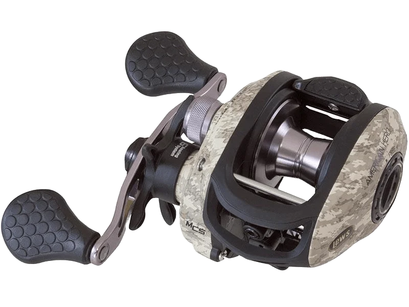 Fishing hook sharpening device-Lew's - American Hero Camo Speed Spool Baitcast Reel