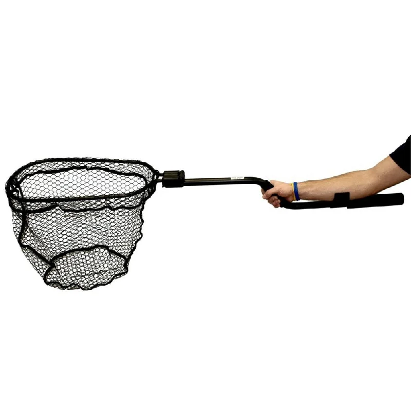 Fishing hook grinding kit-Yakattack Leverage Landing Net, 12" X 20" hoop, 47" long, with extension and foam for storing in rod holder