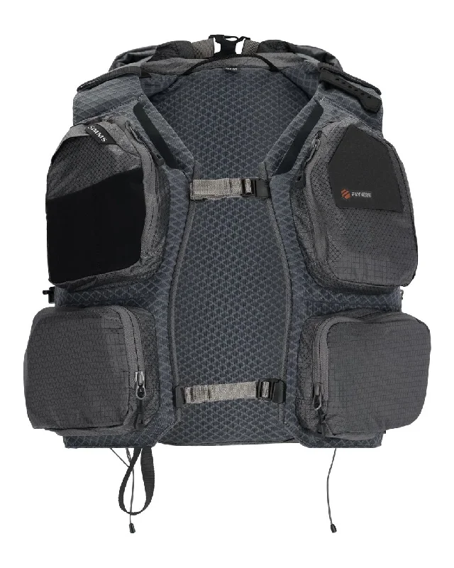 Fishing line clipper-Simms Flyweight Vest Pack Smoke