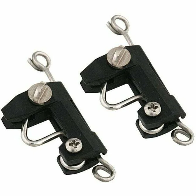 Fishing pliers split ring opener-TACO - Set of 2 Black Zipper Clips