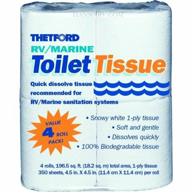 Fishing rod handle wrap-Thetford - Toilet Tissue - 4 Roll Pack