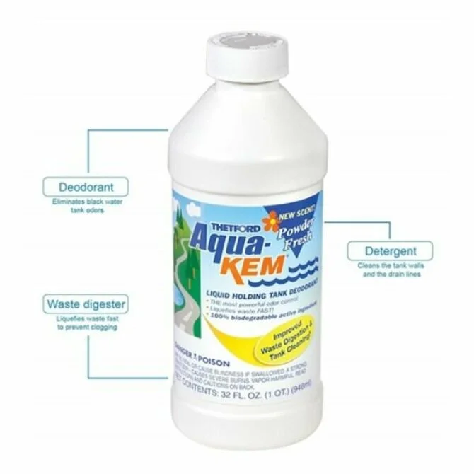 Fishing rod handle grip-Thetford - Aqua-Kem Powder Fresh Liquid Holding Tank Deodorizer - 32 oz.