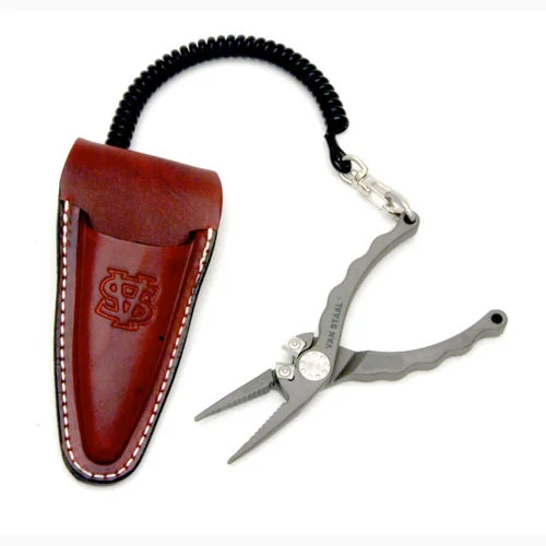 Fishing rod holder wall-6" Titanium Pliers with Lanyard and Pouch