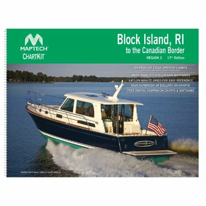 Fishing bait applicator-Maptech - ChartKit Region 2, 17th Ed. - Block Island, R.I. to the Canadian Border