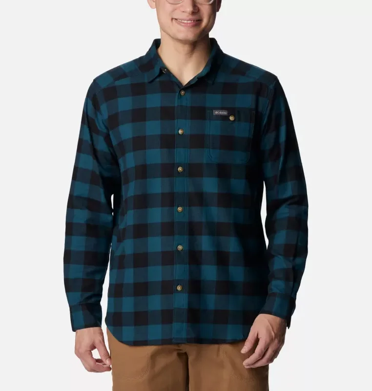 Fishing line tensioner tool-Men's Cornell Woods Flannel Long Sleeve Shirt