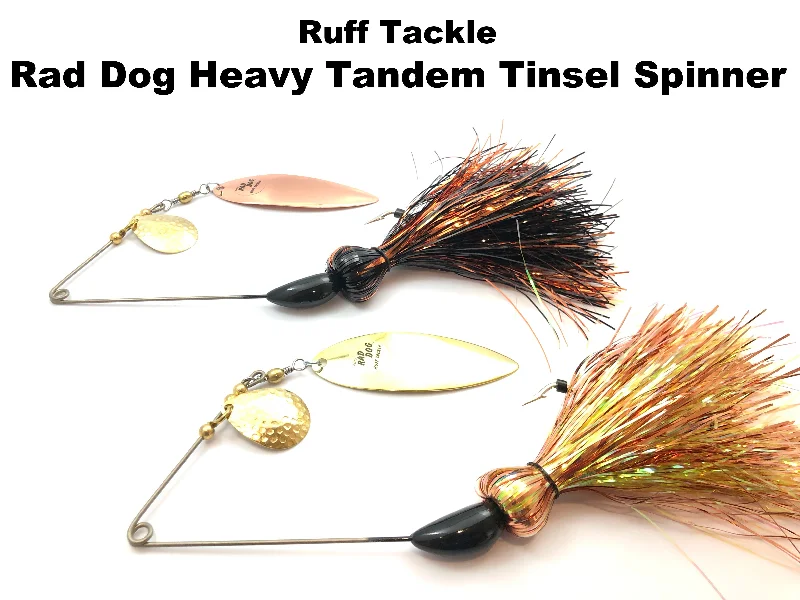 Fishing line spooler machine-Ruff Tackle - Rad Dog Heavy Tandem Tinsel Spinner Bait