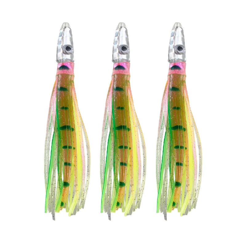 Fishing bait threading kit-Buku Tuna 5.5" Skirted Lure 3 Pack