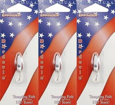 Fishing reel servicing grease-Three Eppinger Dardevle Skeeter Red/White 2/32oz 6-16 Spoon Fishing Lures