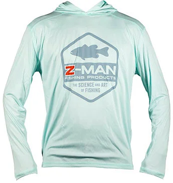 Fishing bait threading accessory-Z-Man Bass Logo Tech HoodieZ