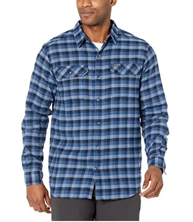 Fishing line marking tool-Mens Flare Gun Stretch Flannel Shirt