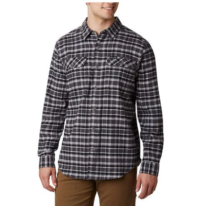 Fishing line winding device-Men's Flare Gun Stretch Flannel Shirt