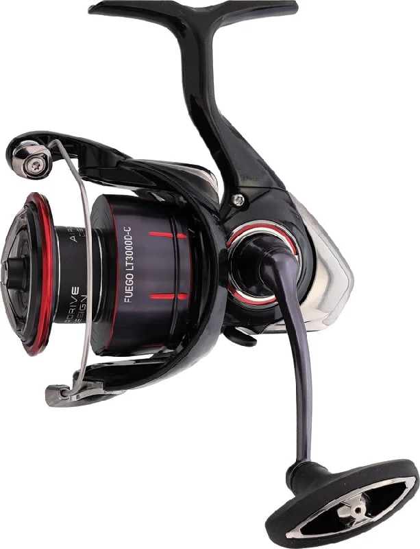 Fishing bait threading tool-Daiwa Fuego LT Black & Red 31.6" Spinning Fishing Reel FEGLT3000