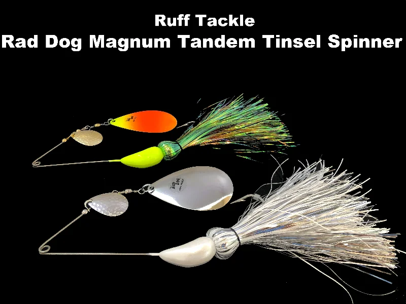 Fishing hook file-Ruff Tackle - Rad Dog MAGNUM Tandem Tinsel Spinner Bait